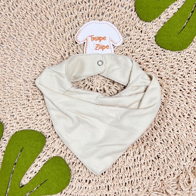 Kit 2 Babadores Bandanas - Borboletas - Cor Gelo e Areia